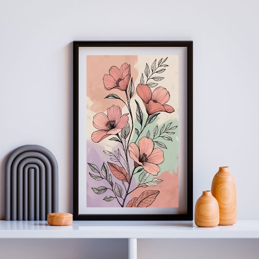 Terracotta Bloom Tuin Poster