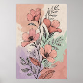 Terracotta Bloom Tuin Poster (Voorkant)