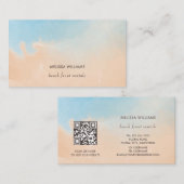 Terracotta Blue Watercolor Ocean  Visitekaartje (Voorkant / Achterkant)