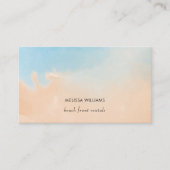 Terracotta Blue Watercolor Ocean  Visitekaartje (Voorkant)