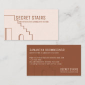 Terracotta Blush Architect Trap Deur Raam Visitekaartje (Voorkant / Achterkant)