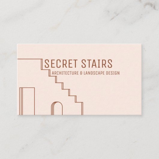 Terracotta Blush Architect Trap Deur Raam Visitekaartje (Voorkant)