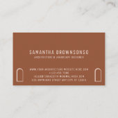 Terracotta Blush Architecture Window Deuren Logo Visitekaartje (Achterkant)