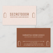 Terracotta Blush Architecture Window Deuren Logo Visitekaartje (Voorkant / Achterkant)