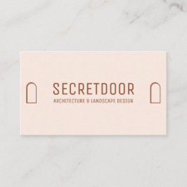 Terracotta Blush Architectuur Raam Deur Logo Visitekaartje