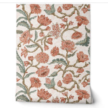 Terracotta Blush Bloemen Chinoiserie Chintz (L)