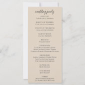 Terracotta Blush & Cream Florals Wedding Program (Achterkant)