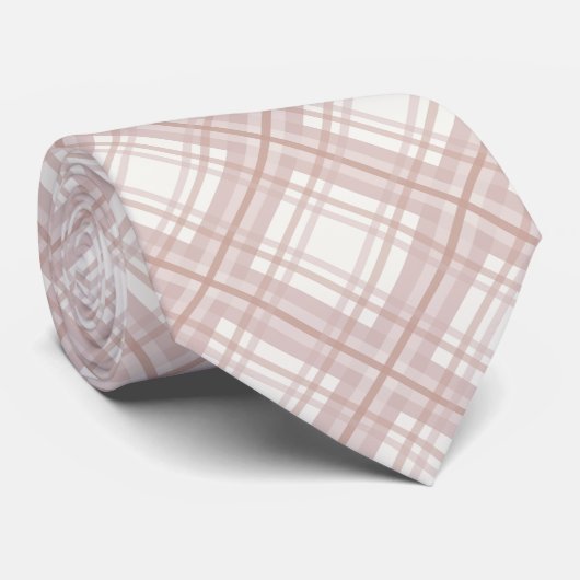 Terracotta, Blush, Cream Pset Stropdas (Opgerold)