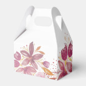 Terracotta Blush Floral Elegant Bedankdoosjes (Achterkant)