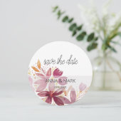 Terracotta Blush Floral Elegant Feestdagenkaart (Staand voorkant)