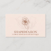 Terracotta Blush Flower Bride Body Mode Visitekaartje (Voorkant)