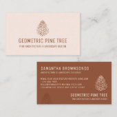 Terracotta Blush Forest Tree Rustic Pine Visitekaartje (Voorkant / Achterkant)