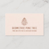 Terracotta Blush Forest Tree Rustic Pine Visitekaartje (Voorkant)