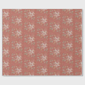 Terracotta Blush Kant Waterverf Cadeaupapier (Vlak)