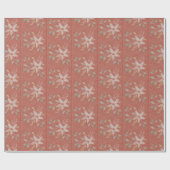 Terracotta Blush Lace Waterverf Cadeaupapier (Vlak)
