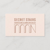 Terracotta Blush Minimal Architecture-vensterdeur Visitekaartje (Voorkant)