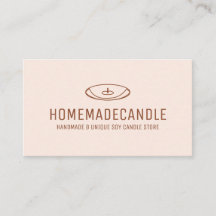 Terracotta Blush Minimal Logo Zelfgemaakte Kaars