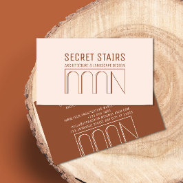 Terracotta Blush Minimale Architectuur Raam Deur Visitekaartje