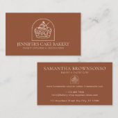 Terracotta Blush Pastry Chef Bakery Cheesecake Visitekaartje (Voorkant / Achterkant)