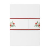 Terracotta Blush Pink Floral Pine Winter Wedding Uitnodigingen Wikkel (Achterkant Voorbeeld)