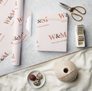 Terracotta Blush Roze Boho Zakelijk Merk Cadeaupapier
