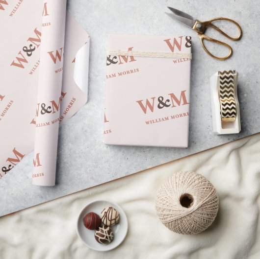 Terracotta Blush Roze Boho Zakelijk Merk Cadeaupapier (Crafts)
