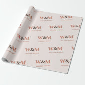 Terracotta Blush Roze Boho Zakelijk Merk Cadeaupapier (Uitgerold)