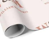 Terracotta Blush Roze Boho Zakelijk Merk Cadeaupapier (Rol Hoek)