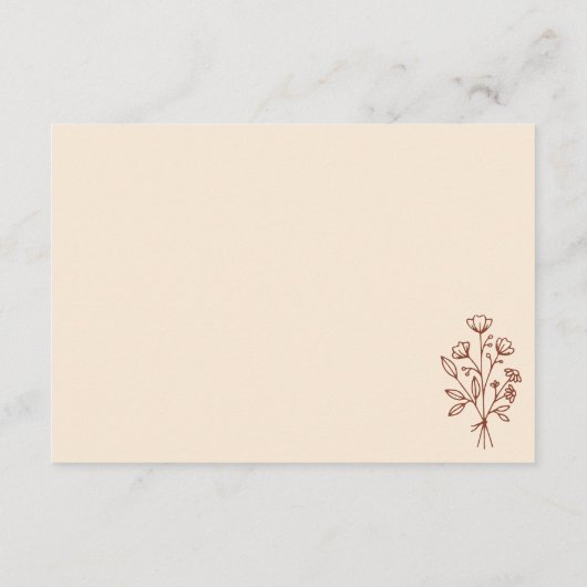 Terracotta Boeket Boho Botanische Dank Je Informatiekaartje (Achterkant)