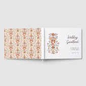 Terracotta Bogen & Bloemen Bloemen Bloemen Huwelij Gastenboek (Volledig)