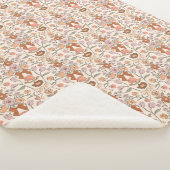 Terracotta Bogen en Bloemen Rustiek Sherpa Deken (3/4)