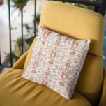 Terracotta Bogen en Bloesems Boho Kussen<br><div class="desc">Boho en rustiek kussen met handgetekende illustratie van bogen en bloemen in terracotta en blush roze kleuren.</div>