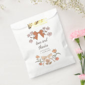 Terracotta Bogen en Bloesems Boho Wedding Bedankzakje (Gezegeld)