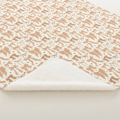 Terracotta bogen en harten patroon sherpa deken (3/4)