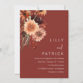 Terracotta Boheemse bruiloft: herfst zomer Kaart (Voorkant)