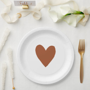 Terracotta Bohemian Burnt Oranje Baby shower Papieren Bordje