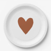 Terracotta Bohemian Burnt Oranje Baby shower Papieren Bordje (Voorkant)