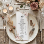 Terracotta Bohemian Chic Wedding Menu