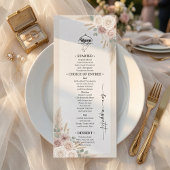 Terracotta Bohemian Chic Wedding Menu