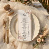 Terracotta Bohemian Chic Wedding Menu