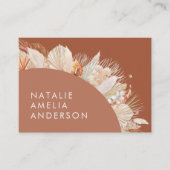 Terracotta Bohemian elegant modern pamapgras Visitekaartje (Voorkant)