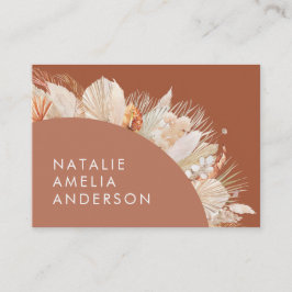Terracotta Bohemian elegant modern pamapgras Visitekaartje