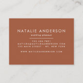 Terracotta Bohemian elegant modern pampasgras Bu Visitekaartje (Achterkant)