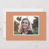 terracotta bohemian gras foto baby shower save the date (Achterkant)