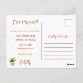 Terracotta Bohemian Moving Announcement Briefkaart (Achterkant)