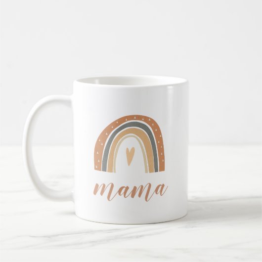 Terracotta Bohemian Rainbow Mama Mok voor moeders (Links)