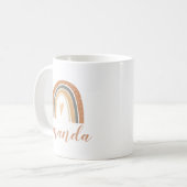 Terracotta Bohemian Rainbow Script - Aangepaste na Koffiemok (Voorkant links)