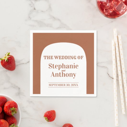 Terracotta Bohemian Retro Arch Wedding Servet (Insitu)