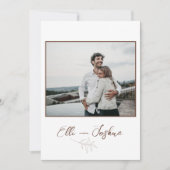 Terracotta Bohemian trouwfoto Kaart (Voorkant)