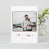 Terracotta Bohemian trouwfoto Kaart (Staand voorkant)